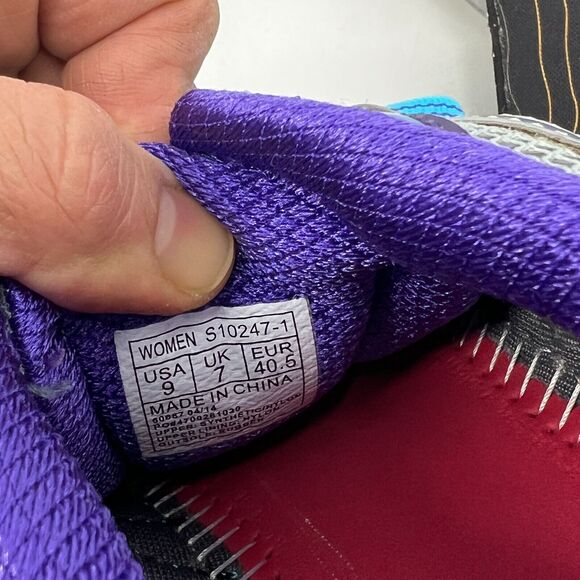 Saucony Womens 9 Omni 13 Running Shoes Silver Blue Lace Up Athletic Breathable - Picture 11 of 13